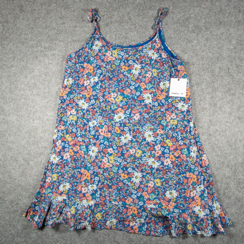 NWT O'Neill Hollis Ditsy Floral Mini Dress Blue Multi Women's Size Small New